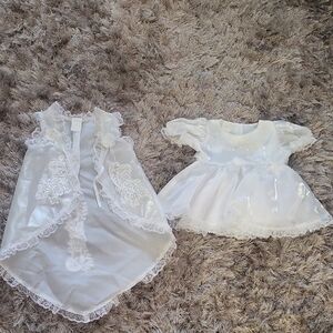 White Lace Baby Dress Set